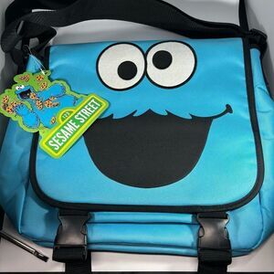 2009 Cookie Monster Messenger Computer Diaper Shoulder Bag Sesame Street‎ Purse